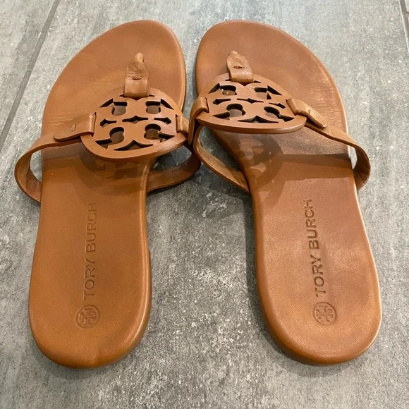 Tory Burch Brown Miller Soft Sandals - Picture 3 of 7